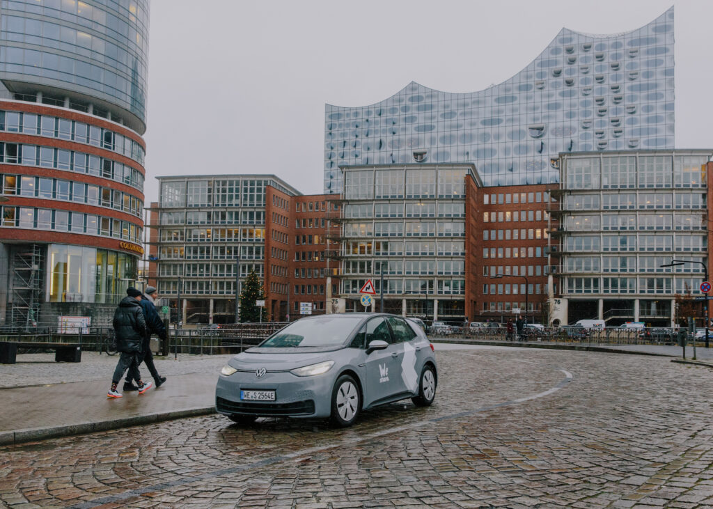 Ein Carsharing Auto in Hamburg