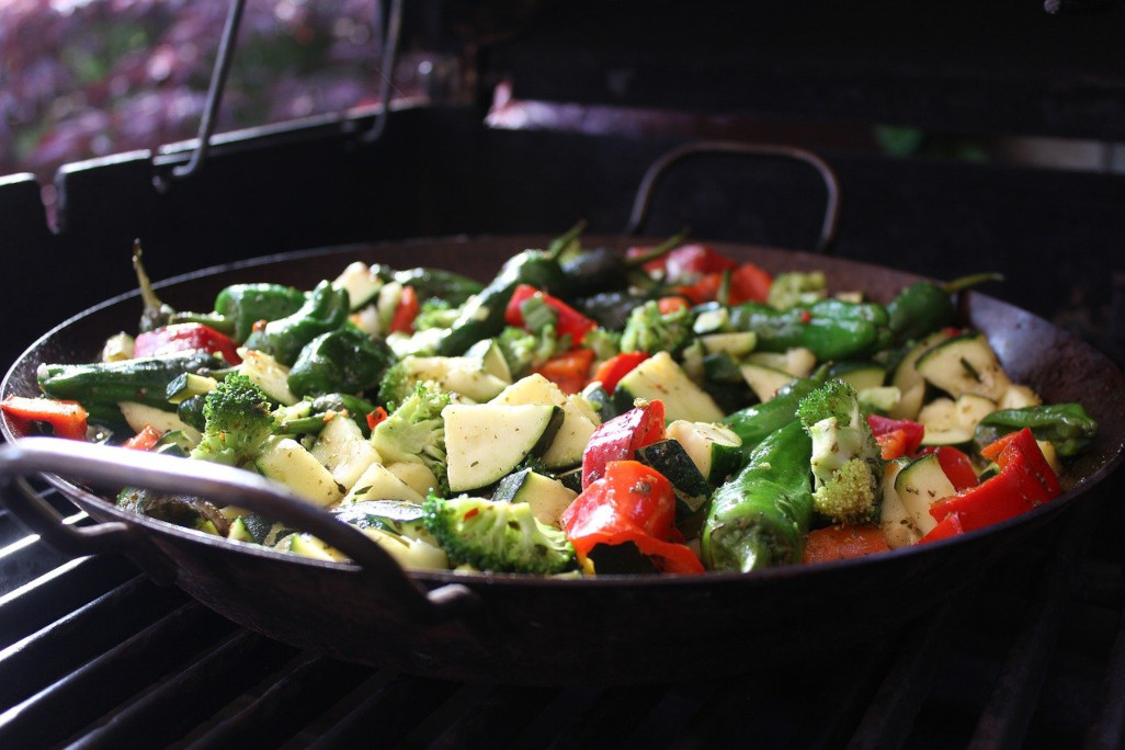 Vegan essen in Harburg. Gemüsepfanne.
