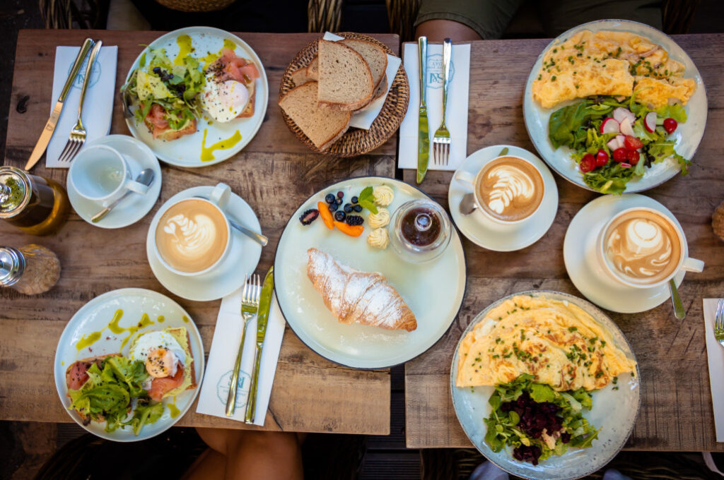 Frühstück in Eimsbüttel. Frühstücksbuffet.