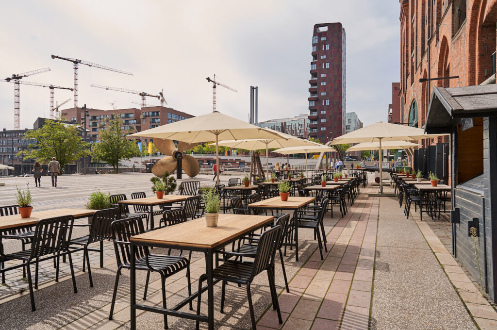 Terrasse vom Restaurant Alte Liebe HafenCity