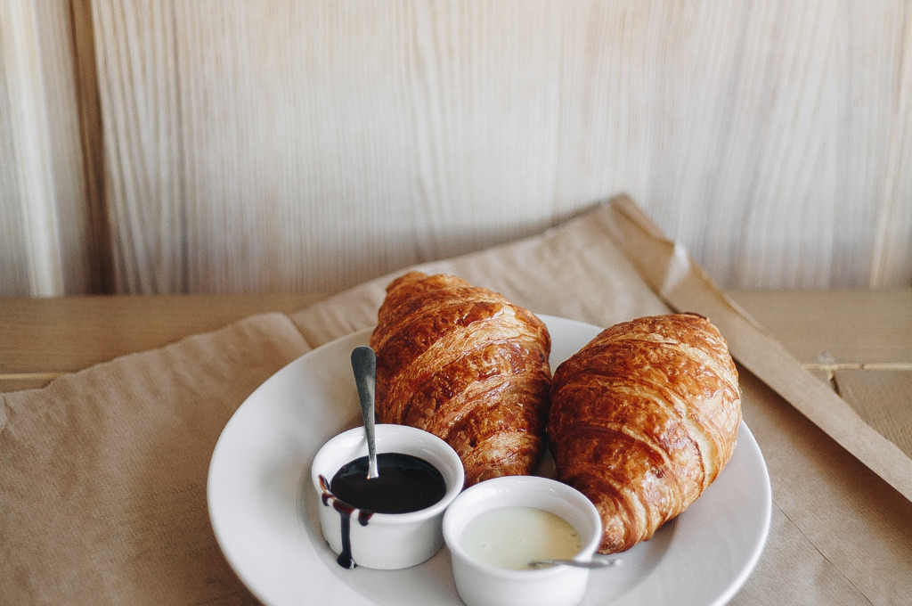 Frühstück in Hamburgs Innenstadt, Croissants