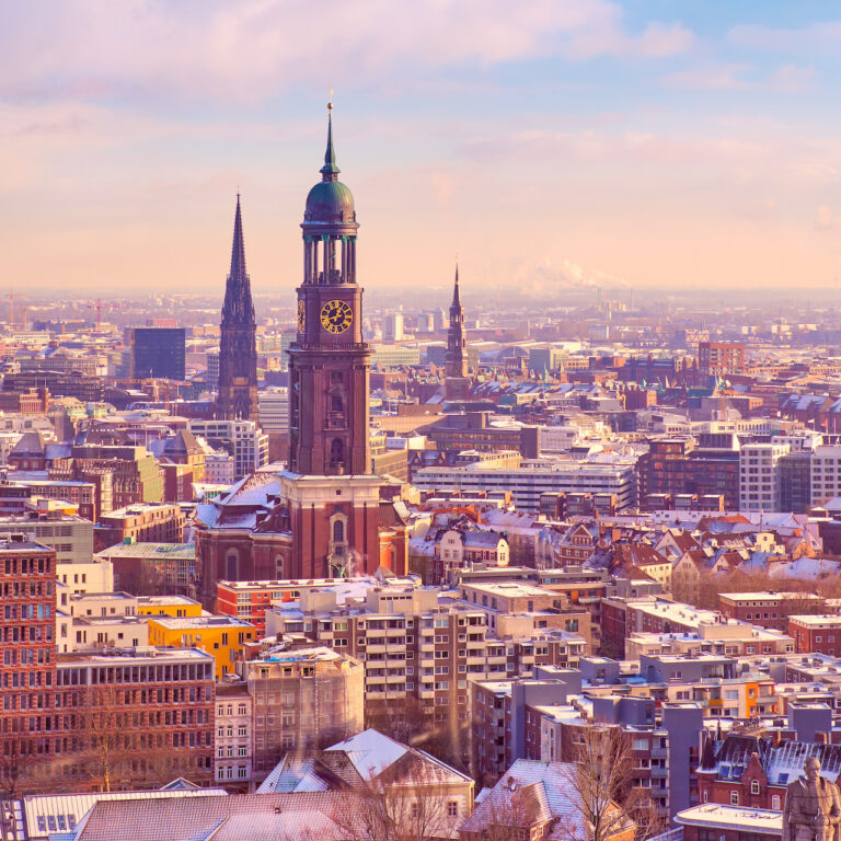 Panoramablick auf Hamburg
