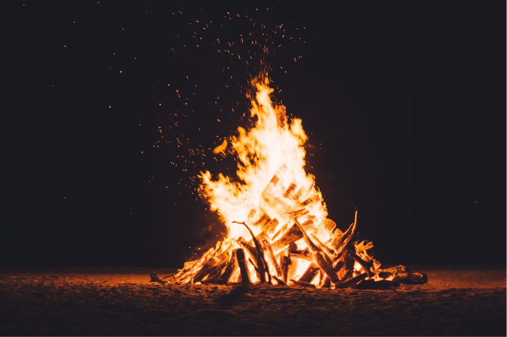 Osterfeuer in Hamburg, Bild von Lagerfeuer