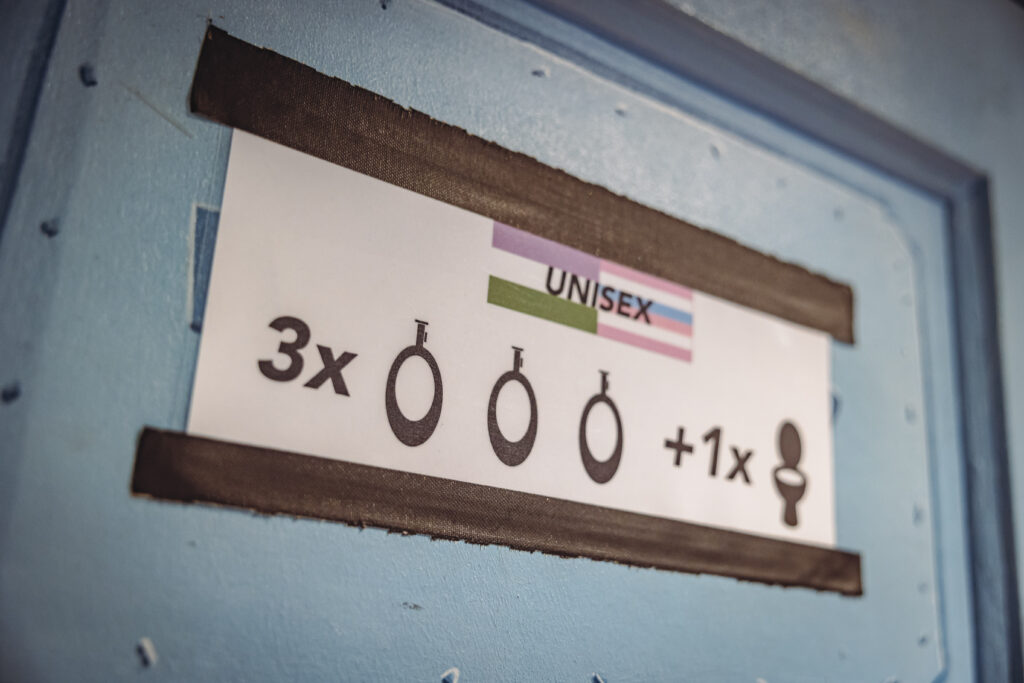 Gleichberechtigung: Unisex Toilettenschild