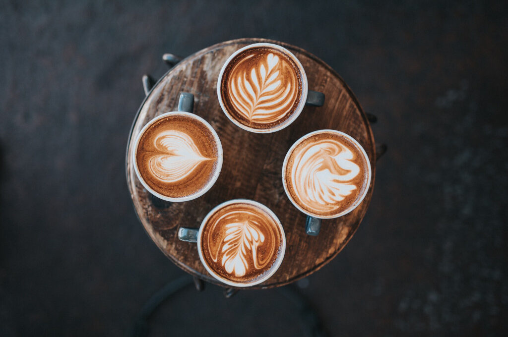 Cafés in Rahlstedt. Kaffee mit Muster.