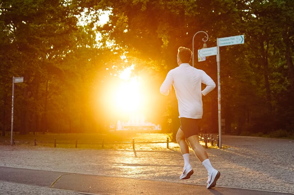 Laufstrecken in Hamburg, Mann läuft