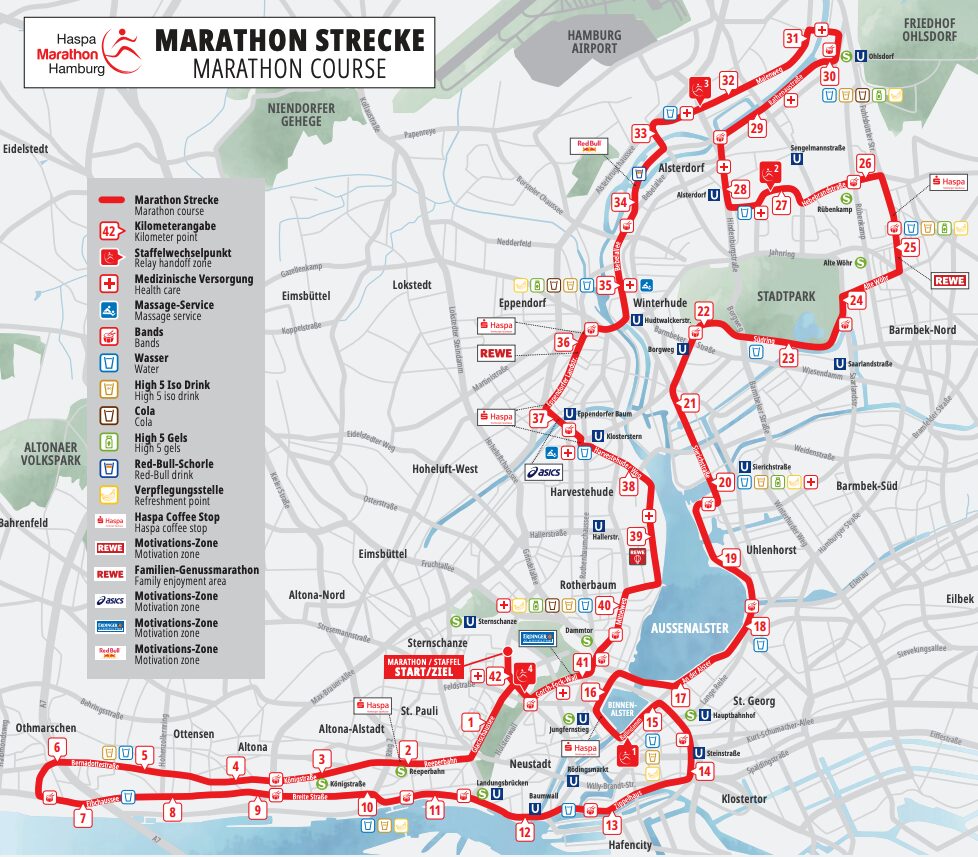 Haspa Marathon Strecke: Streckenplan