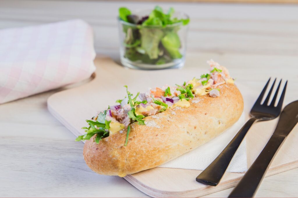 Fischbrötchen in Hamburg, Bild mit Fischbrötchen