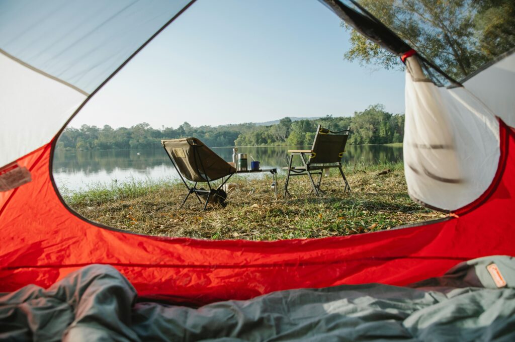 Campingplatz in Hamburg: Zelt am See