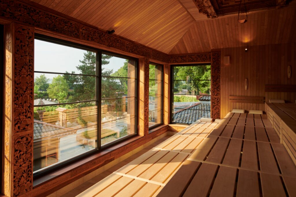 Sauna in Hamburg: Die Panorama Sauna im vabali Spa