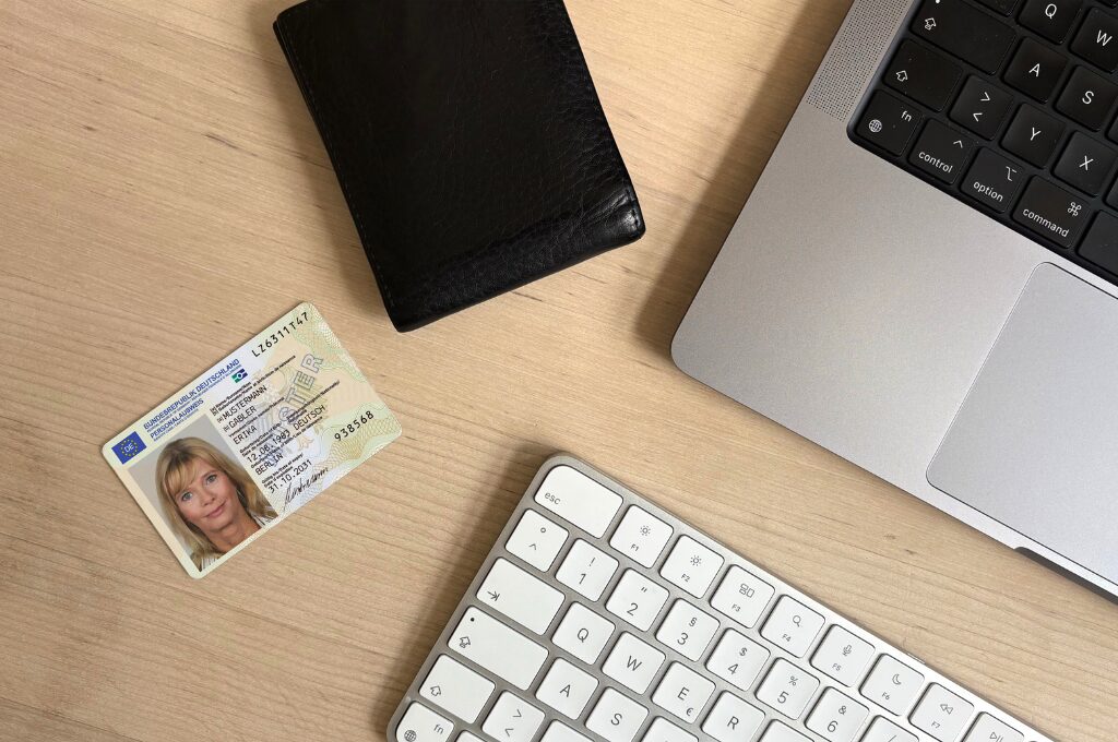 Neuer Personalausweis Kosten, Bild mit Perso und Musterfrau