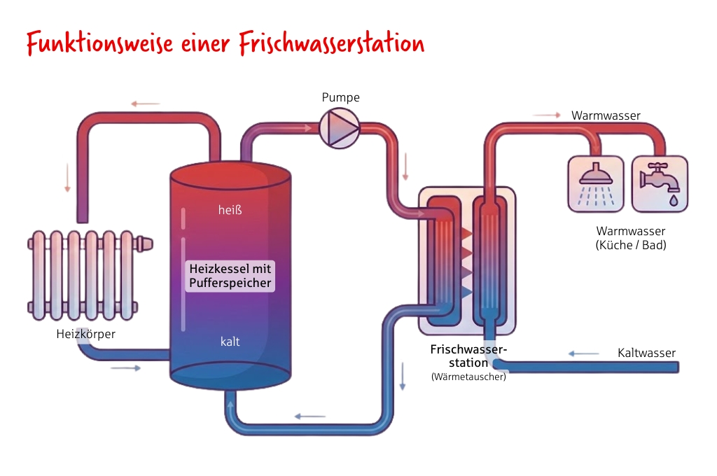 Schematische Infografik zur Frischwasserstation (erstellt mithilfe von KI)
