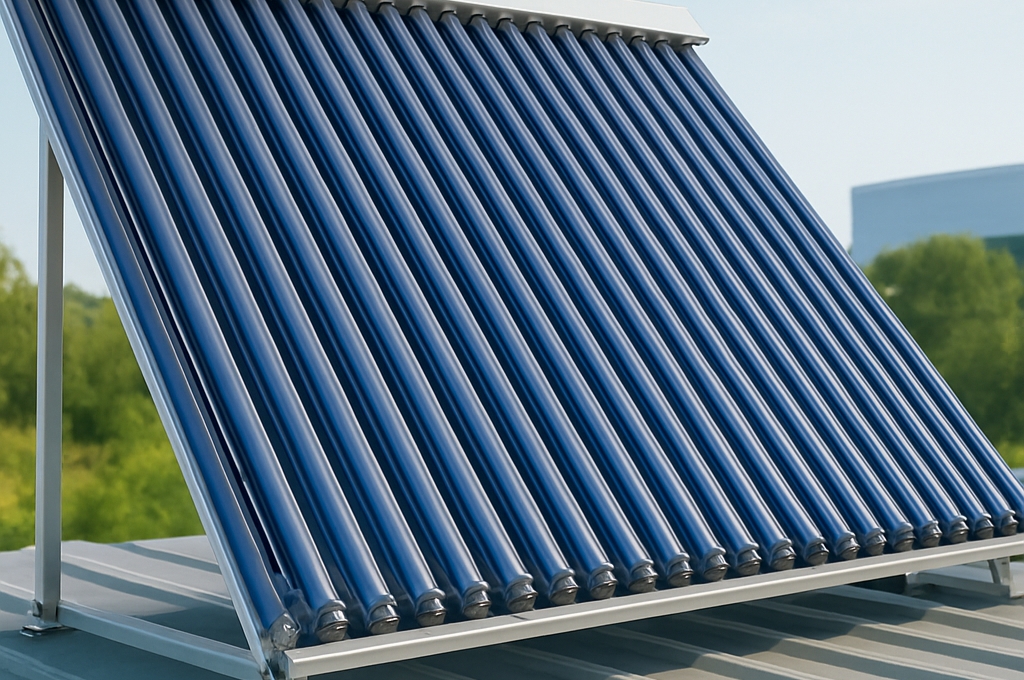 Solarthermie Röhrenkollektor (erstellt mit KI)