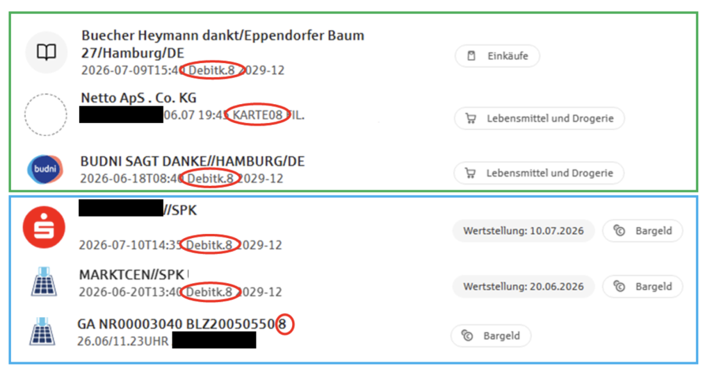 Bankkarte gestohlen: Die Darstellung der Kartenfolgenummer